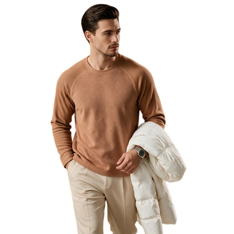Undershirt Crew Neck - Męska koszulka z długim rękawem, ocieplana